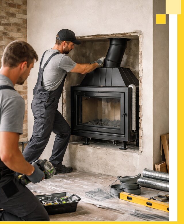 Установка каминных топок в Ахтубинске: монтаж, подключение