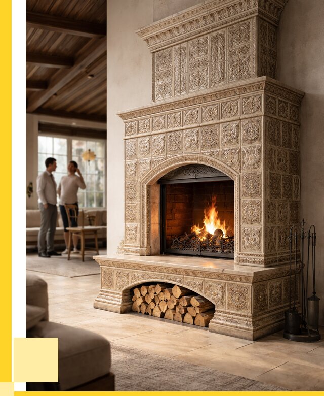 Купить изразцовый камин в Ахтубинске от 258875 р. | ЭриданХтб