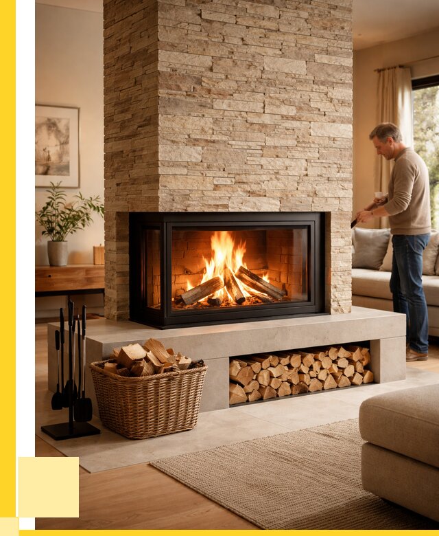 Дровяной камин под ключ в Ахтубинске от 207100 р. | ЭриданХтб