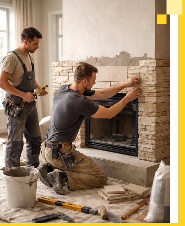 Установка и монтаж каминов для загородного дома в Ахтубинске