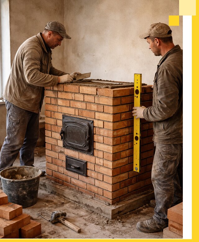 Отопительные печи под ключ в Ахтубинске, установка и сборка