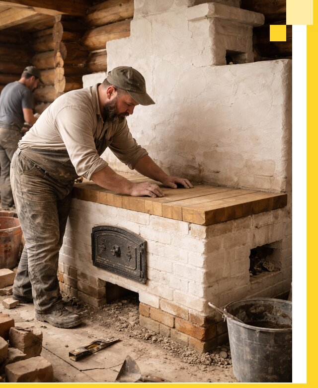 Проектирование и установка русской печи с лежанкой в Ахтубинске