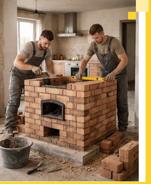 Установка и монтаж печей в частном доме в Ахтубинске под ключ