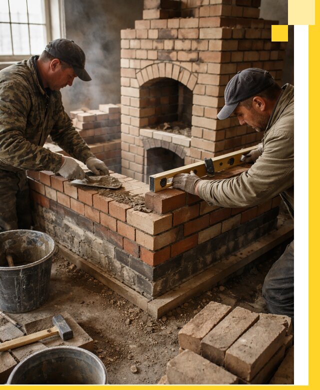 Изготовление и монтаж печей и каминов из кирпича в Ахтубинске