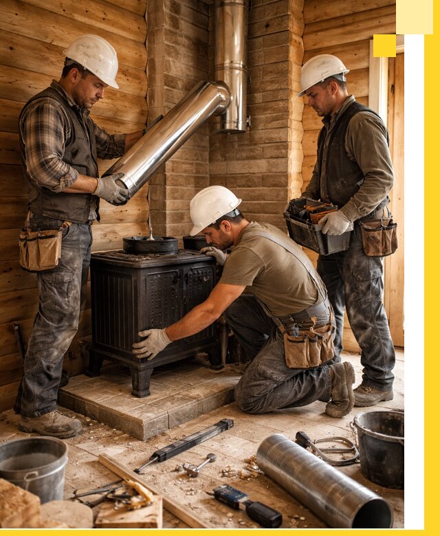 Профессиональный монтаж банных печей и дымоходов в Ахтубинске