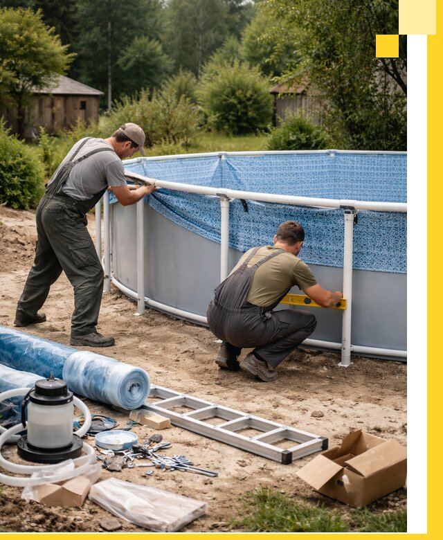 Установка и монтаж каркасных бассейнов в Ахтубинске под ключ