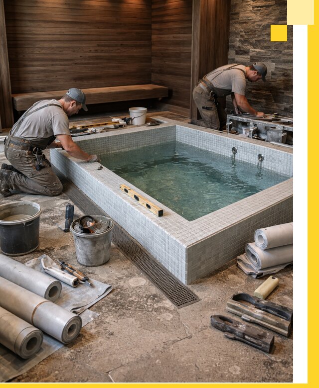 Установка и строительство бассейнов для сауны в Ахтубинске