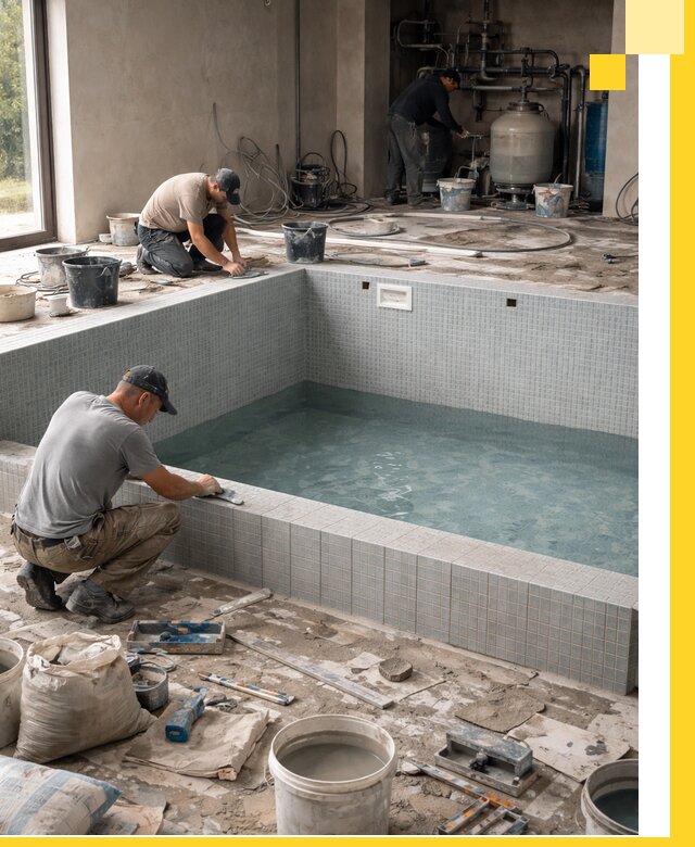 Строительство и монтаж бассейнов в помещении в Ахтубинске