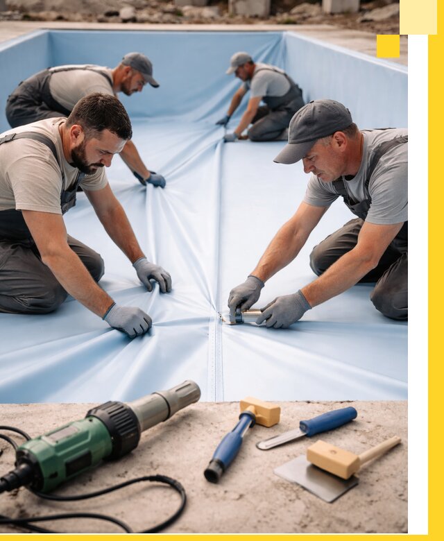 ПВХ пленка для бассейнов с монтажом и гарантией в Ахтубинске