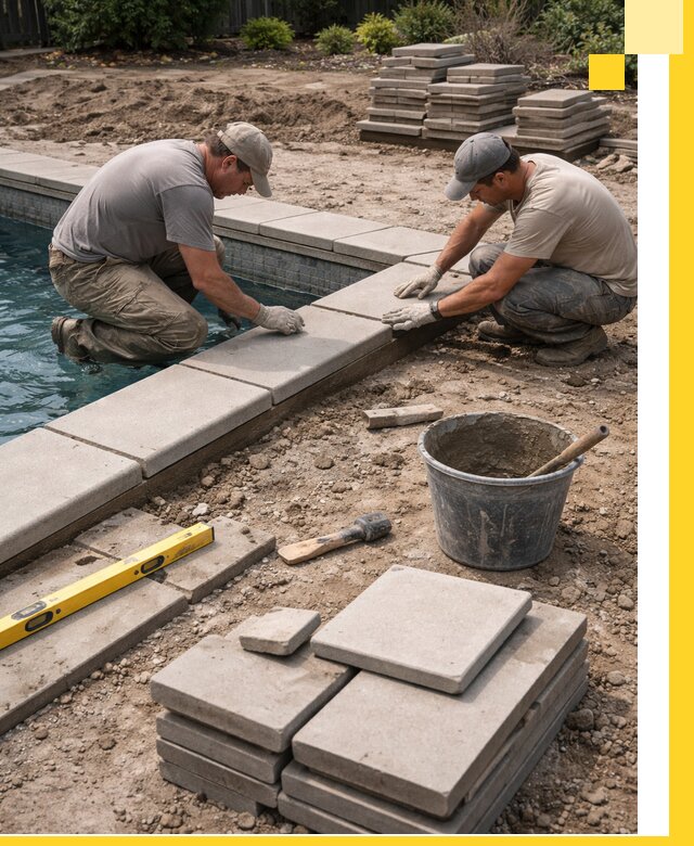 Установка и изготовление копингового камня для бассейнов в Ахтубинске