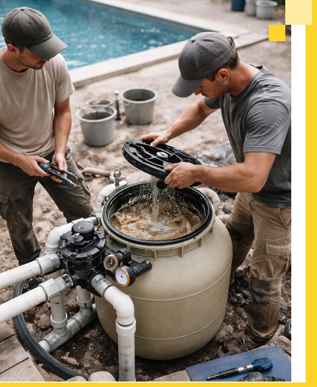 Установка и обслуживание песочных фильтров для бассейнов в Ахтубинске