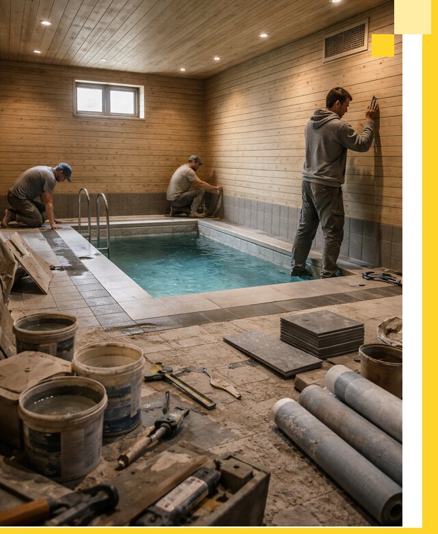 Строительство бани с бассейном и сауной под ключ в Ахтубинске