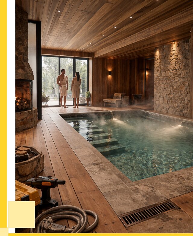 Проекты бань с бассейном под ключ в Ахтубинске от 77663 р., ЭриданХтб