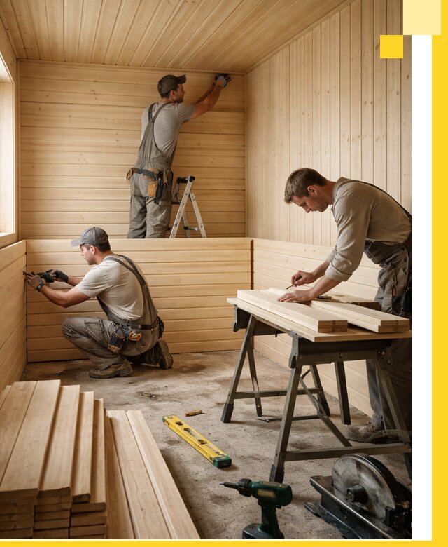 Обшивка саун в Ахтубинске из натуральной древесины под ключ