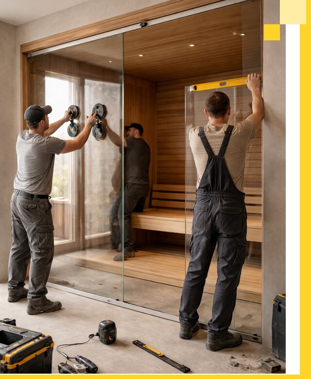 Производство и монтаж стеклянных саун под ключ в Ахтубинске