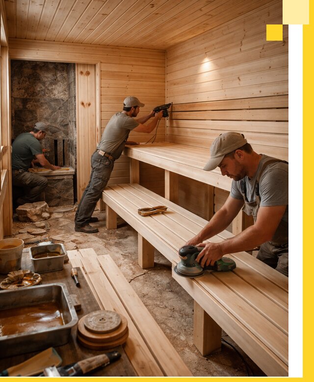 Профессиональная отделка бань в Ахтубинске под ключ, с гарантией