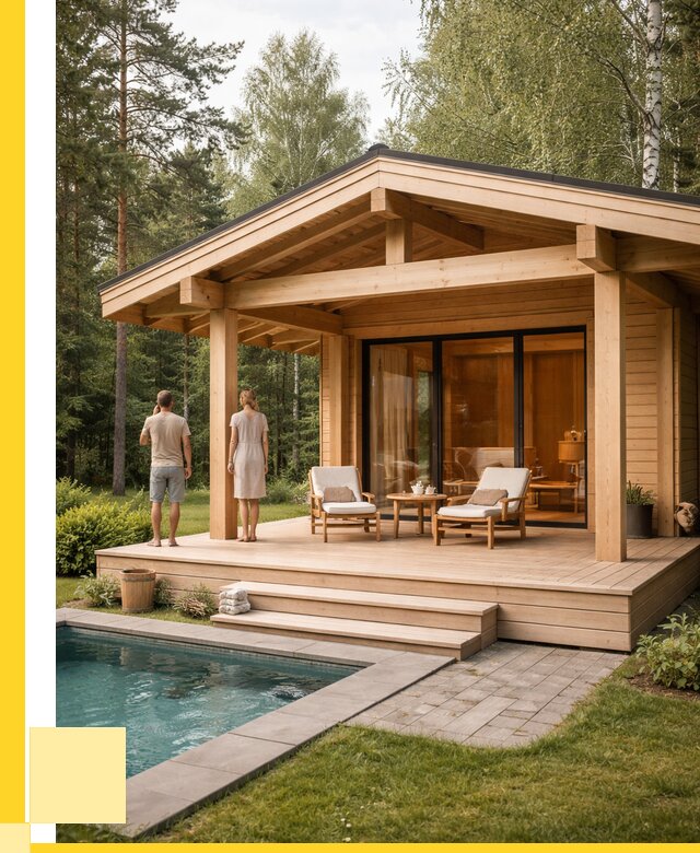 Бани с террасой под ключ в Ахтубинске от 621300 р. | ЭриданХтб