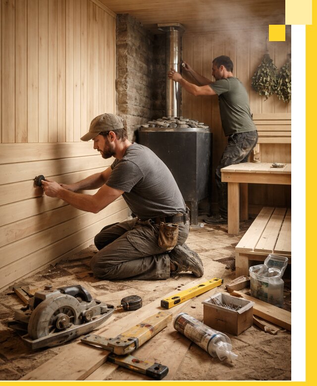 Полное строительство и оснащение парных под ключ в Ахтубинске