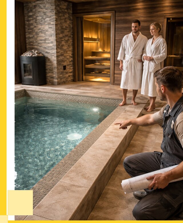 Проект бани с бассейном под ключ в Ахтубинске от 67308 р. | ЭриданХтб