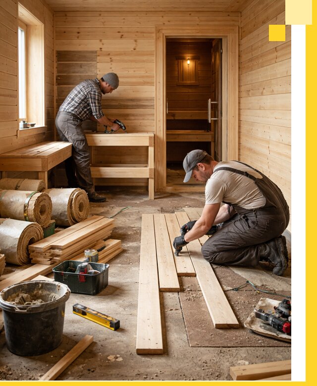 Индивидуальный проект бани с комнатой отдыха под ключ в Ахтубинске