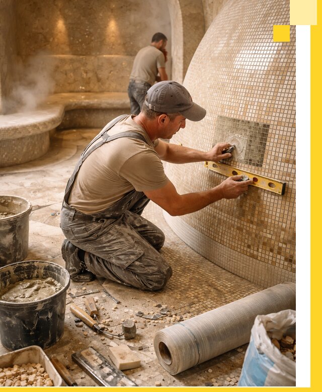 Хамам под ключ в Ахтубинске: проектирование, строительство, отделка