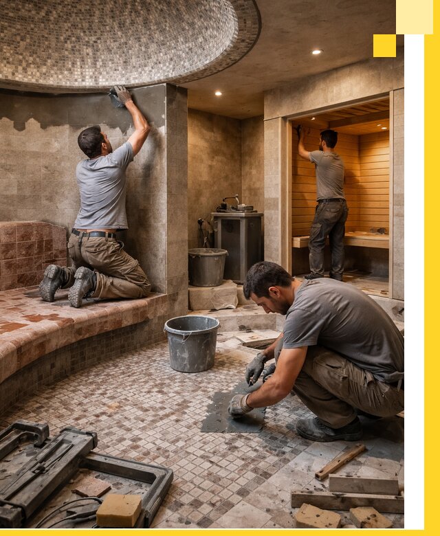 Проект и строительство хамама бани и сауны под ключ в Ахтубинске