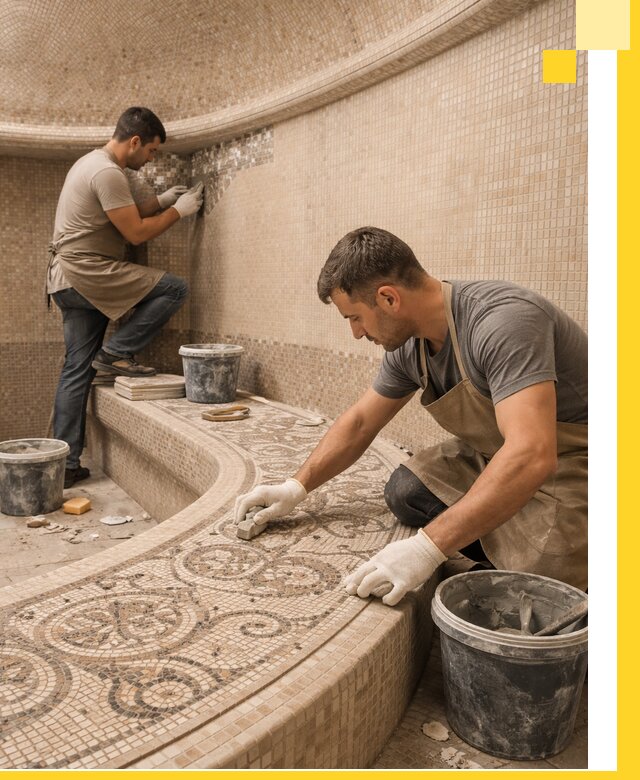 Плитка для хамама в Ахтубинске, укладка, подбор и поставка